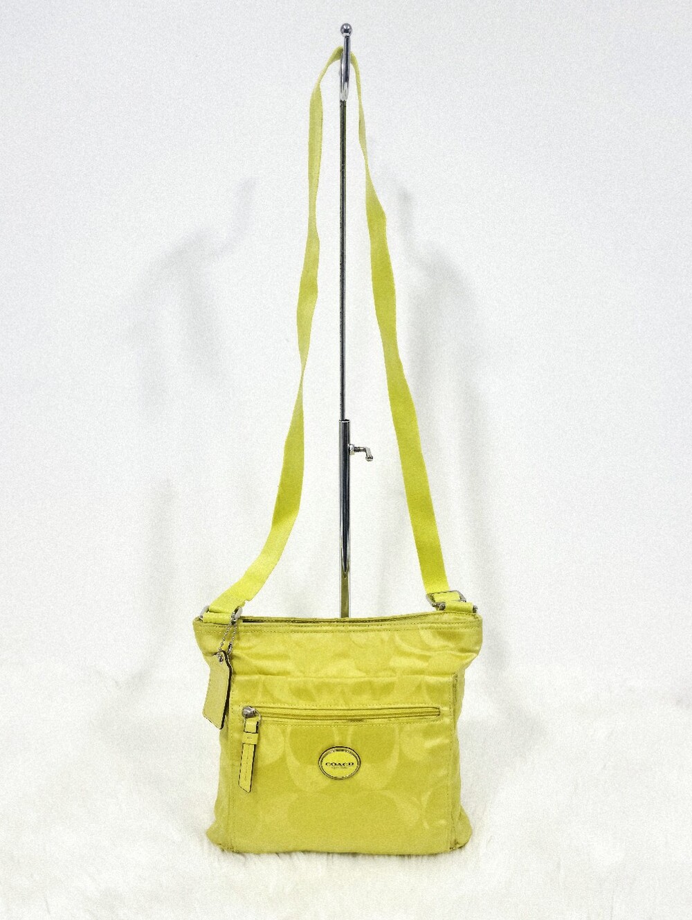 Coach F77408 Crossbody Bag Yellow Signature Nylon Women’s Shoulder Bag